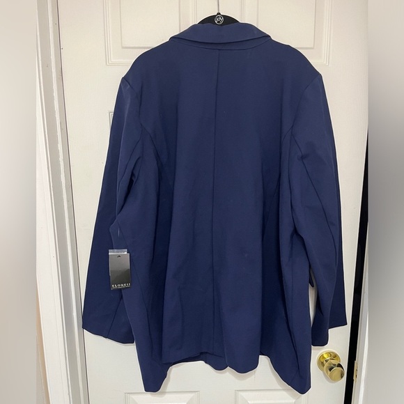 Eloquii NWT The Ultimate Stretch One Button Work Blazer Sz 28 Maritime Blue - Picture 12 of 13
